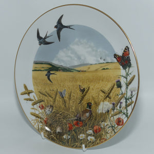 Royal Worcester for Franklin Porcelain | Peter Barnett | Months series | plate #8 | The Wheatfields in August