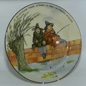 Royal Doulton Gallant Fishers plate | 26.5cm | Of Recreation there is none so free as fishing is alone | D3680