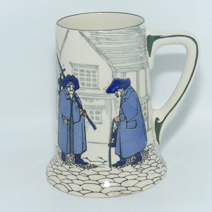 Royal Doulton Nightwatchman ale tankard D4746 | Blue and White