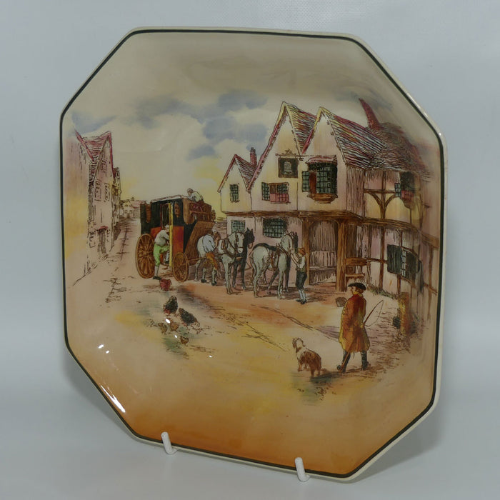 Royal Doulton Old English Coaching Scenes square bowl | D6393