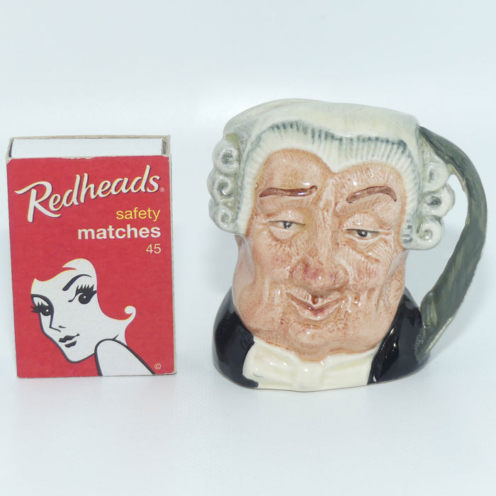 D6524 Royal Doulton miniature character jug The Lawyer | earlier stamp