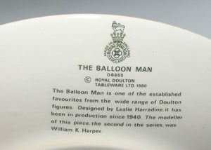 HN1954 Royal Doulton figure The Balloon Man | accompanying plate D6655