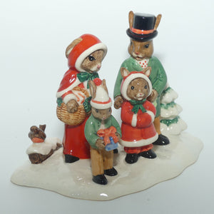 DB194 Royal Doulton Bunnykins Merry Christmas Bunnykins tableau | Ltd Ed 845/2000 | Box + Cert