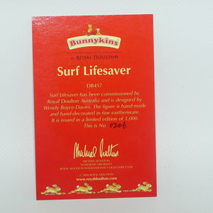 DB457 Royal Doulton Bunnykins Surf Lifesaver | no box | #206