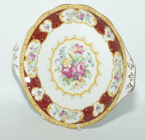 Royal Albert Bone China Lady Hamilton tab handle cake plate | #1 | © 1939 Royal Albert Ltd
