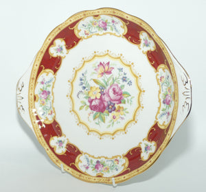 Royal Albert Bone China Lady Hamilton tab handle cake plate | #2 | © 1939 Royal Albert Ltd