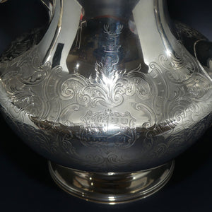 Early Victorian Sterling Silver tea pot with Bright Cut decoration | Dismore Silversmiths to the Queen Liverpool