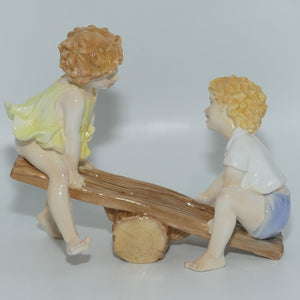 RW4515 Royal Worcester figure Boys and Girls Come out to Play | See Saw