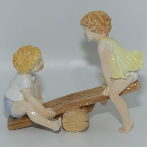 RW4515 Royal Worcester figure Boys and Girls Come out to Play | See Saw