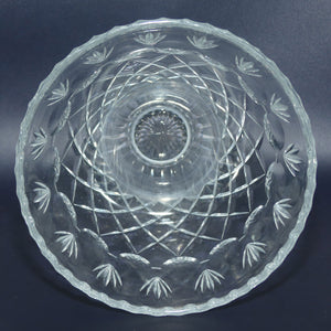 Stevens and Williams Crystal England | wide mouth diamond cut and panelled vase