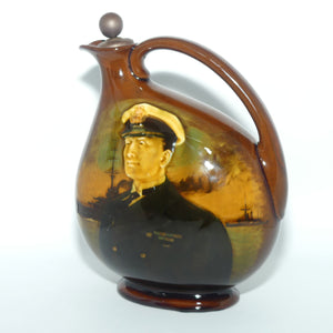 Royal Doulton Kingsware flask | Admiral of the Fleet  | Admiral Beatty | Dewars