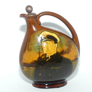 Royal Doulton Kingsware flask | Admiral of the Fleet  | Admiral Beatty | Dewars