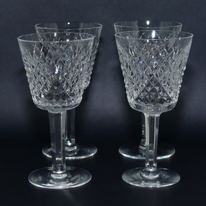 Waterford Crystal Ireland | Alana pattern | set of 4 Wine Glasses | 135ml