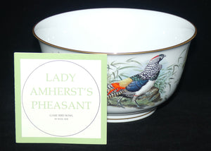 Franklin Porcelain | Lady Amherst's Pheasant Game Bird Bowl by Basil Ede