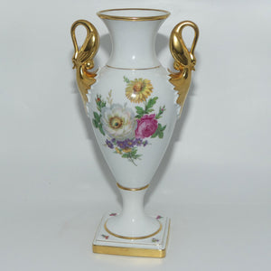 AK Kaiser West Germany Swan Handled Amphora vase | Floral decor
