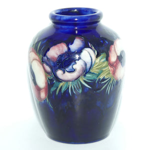 William Moorcroft Anemone bulbous blue vase 