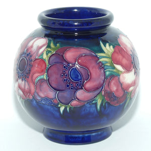 Walter Moorcroft Anemone (Blue) ball vase #1