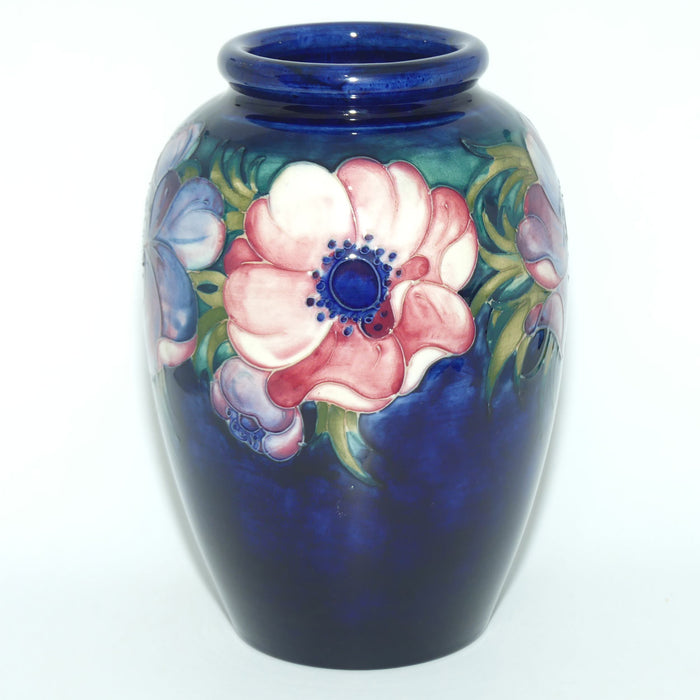 Walter Moorcroft Anemone on Blue ground large vase | #1
