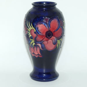Walter Moorcroft Anemone (Blue) bulbous flaired foot vase