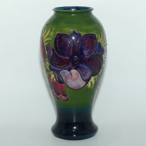 Walter Moorcroft Anemone (Green Blue) bulbous flaired vase