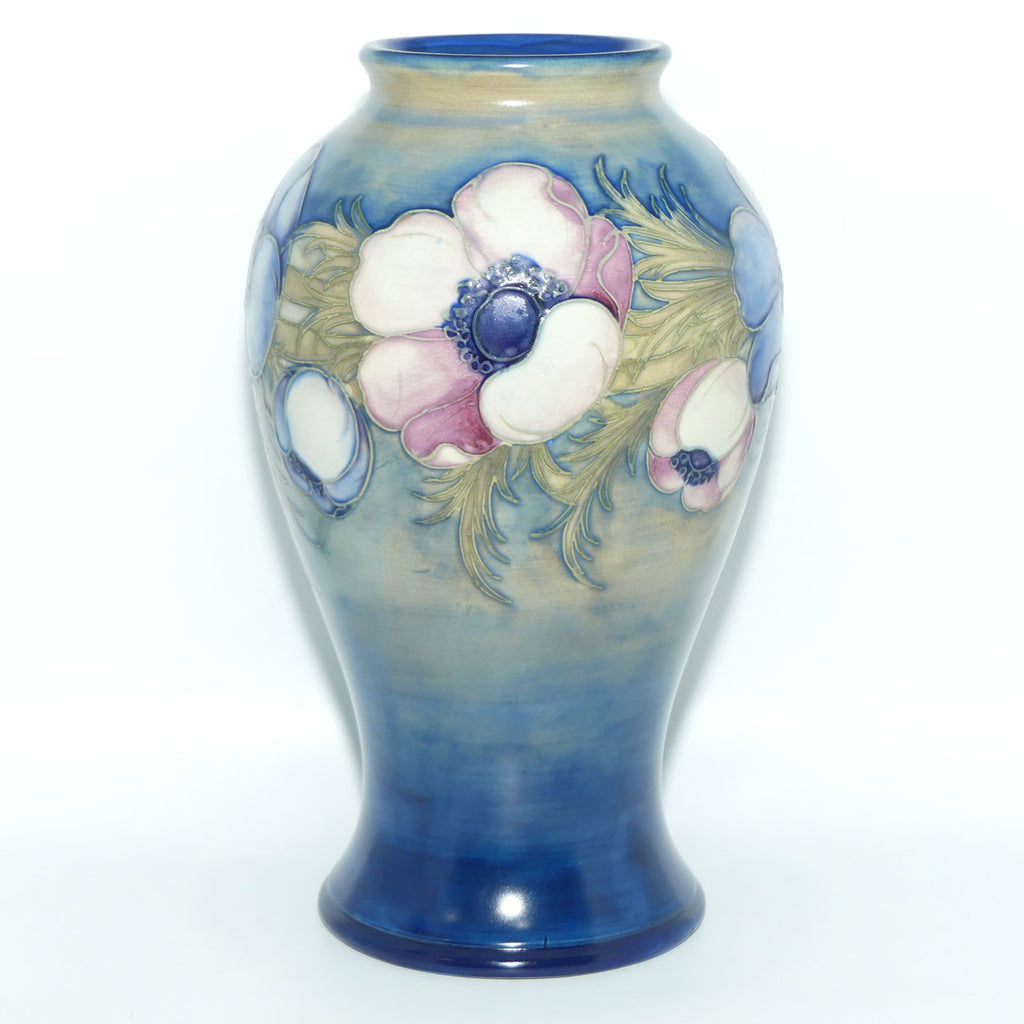 William Moorcroft Anemone Saltglaze reverse bulbous vase