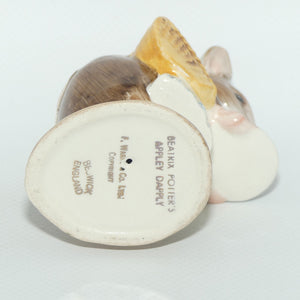 Beswick Beatrix Potter Appley Dapply | Bottle Out | BP2a Gold Oval