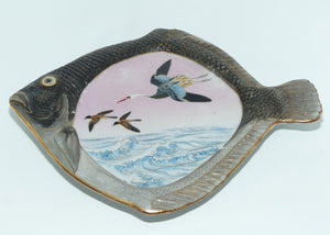 Japanese Arita Ware Fish tray | Crane, Birds and Ocean