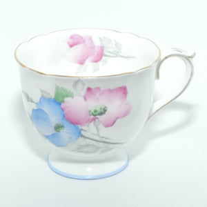Shelley Ascot shape Dog Rose | Pink and Blue Floral trio | Y 097