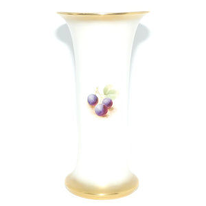 Royal Worcester hand painted and gilt Fruit tall trumpet vase | H Ayrton