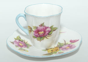 Shelley Dainty shape Begonia pattern coffee cup and saucer