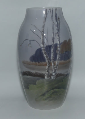 Bing and Grondahl vase | 8322 243 | Birch with Landscape