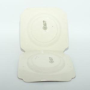 Royal Doulton Coaching Days pair of square tea plates | Scene 4