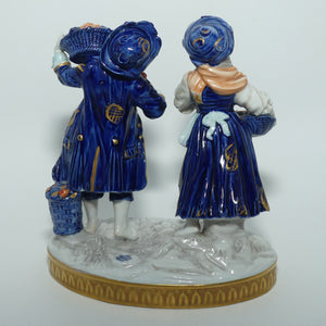 Aelteste Volkstedter Blue and Gilt figure group of Children