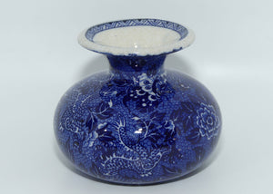 Shelley Blue and White | Blue Dragon squat flared rim vase