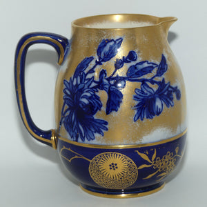 Royal Doulton Blue Iris and Daffodil jug with gilt highlights | A1147