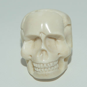 Japanese Carved Bone Netsuke | Skull
