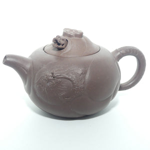 Early 20th Century Chinese Yixing teapot | Dragon Motif | Dragon lid