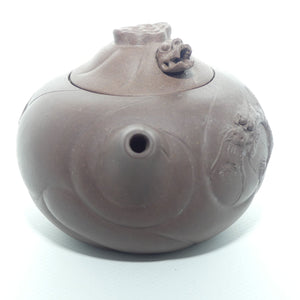 Early 20th Century Chinese Yixing teapot | Dragon Motif | Dragon lid