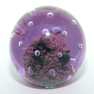 Controlled bubble with Encased Meteorite Neodymium Glass paperweight