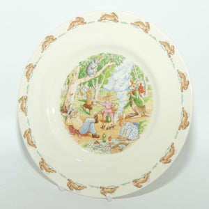 Royal Doulton Bunnykins Tableware Australiana plate | Picnic Scene with Hamper | Father Asleep