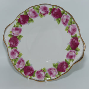 Royal Albert Bone China England Old English Rose tab handle cake plate