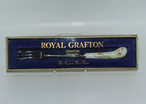 Royal Grafton Floral Motif cake serving fork | boxed