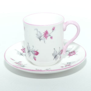 Shelley China Canterbury shape miniature Pink floral duo