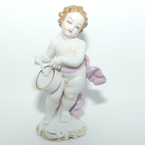 Neutettau Porcelain Bavaria | Figure of Putti with Drum