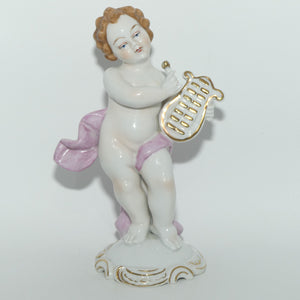 Neutettau Porcelain Bavaria | Figure of Putti with Harp