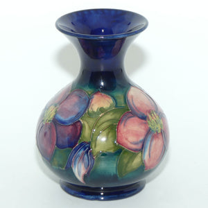 Walter Moorcroft Clematis (Blue) flaired and waisted bulbous vase