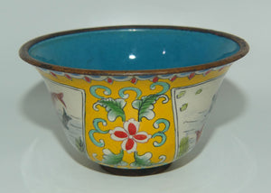 Superb hand enamelled Chinese Cloisonne bowl depicting Fish