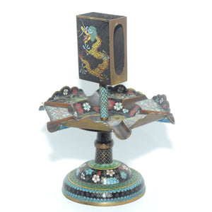 Superb Cloisonne Smokers stand | Dragon MotifSuperb Cloisonne Smokers stand | Dragon Motif