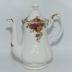 Royal Albert Bone China England Old Country Roses coffee pot | early stamp