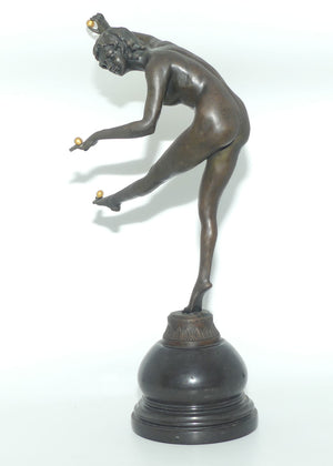 Art Deco French Bronze of the Juggler by Claire Colinet